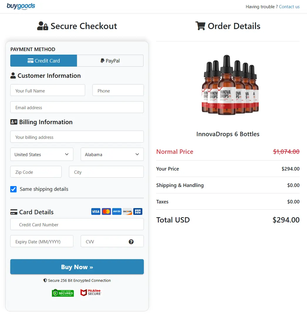 Innova-Drops-Secure-Checkout